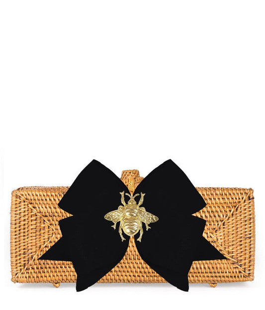 Colette Tan - Black Fluffy Bow & Bee - Stacy Bradley Design