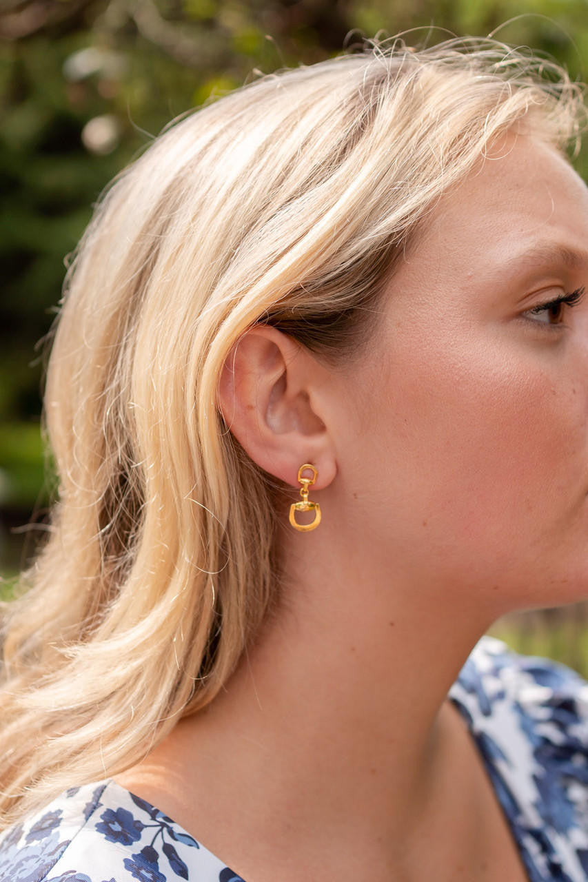 Mini Horsebit - Gold Earring - Stacy Bradley Design