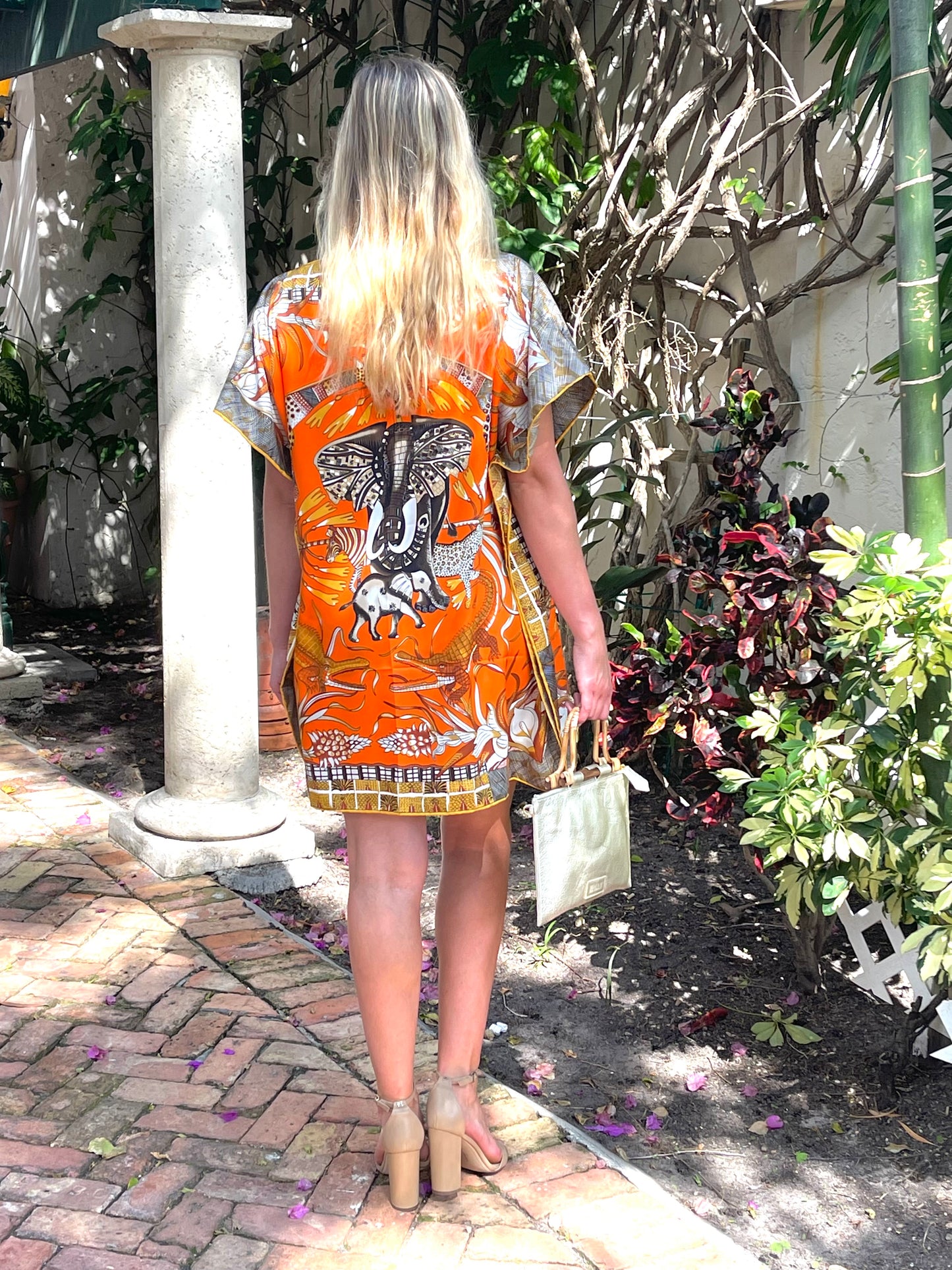 Caftan Elephant Orange / Wholesale - Stacy Bradley Design