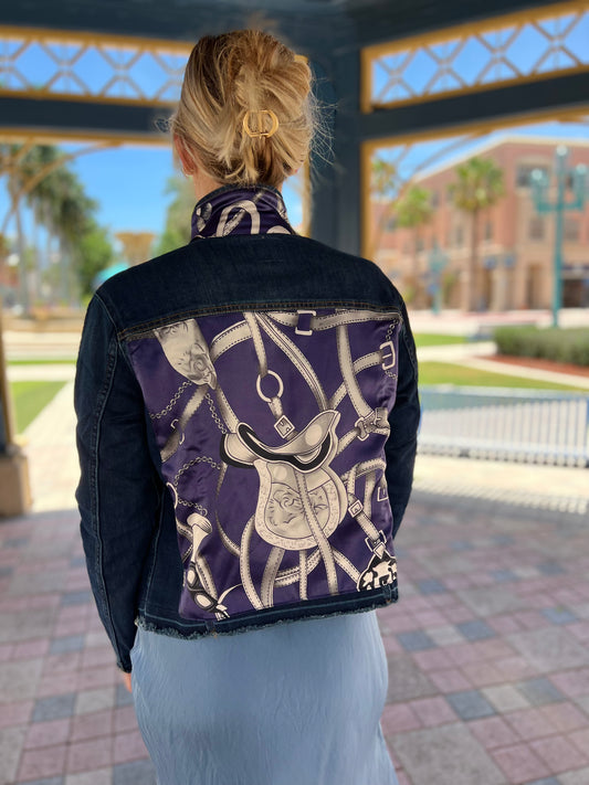 The Dark Denim Jacket / Silver Equestrian - Stacy Bradley Design