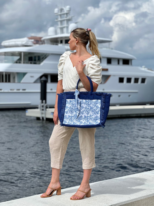 Tote Bag / Palm Linen - Stacy Bradley Design