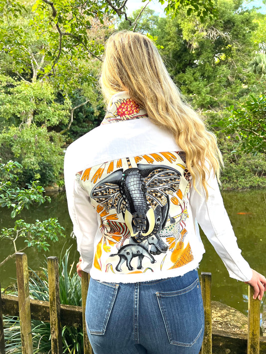 The White Denim Jacket / White Elephant - Stacy Bradley Design
