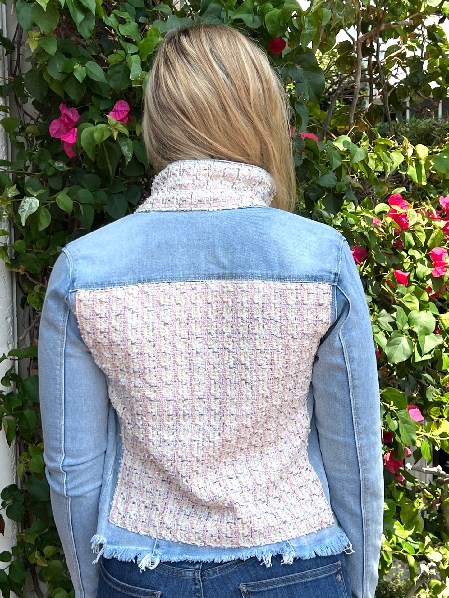 The Light Denim Jacket / Tweed Light Pink - Stacy Bradley Design