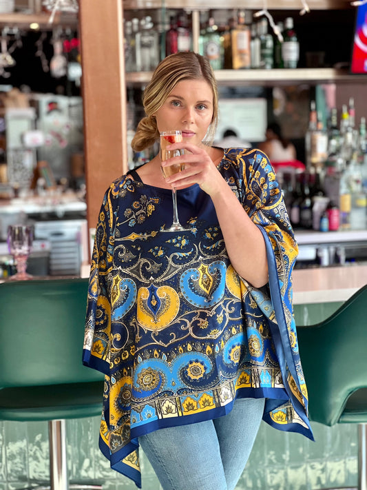 Tunic Navy and Gold / wholesale - Stacy Bradley Design