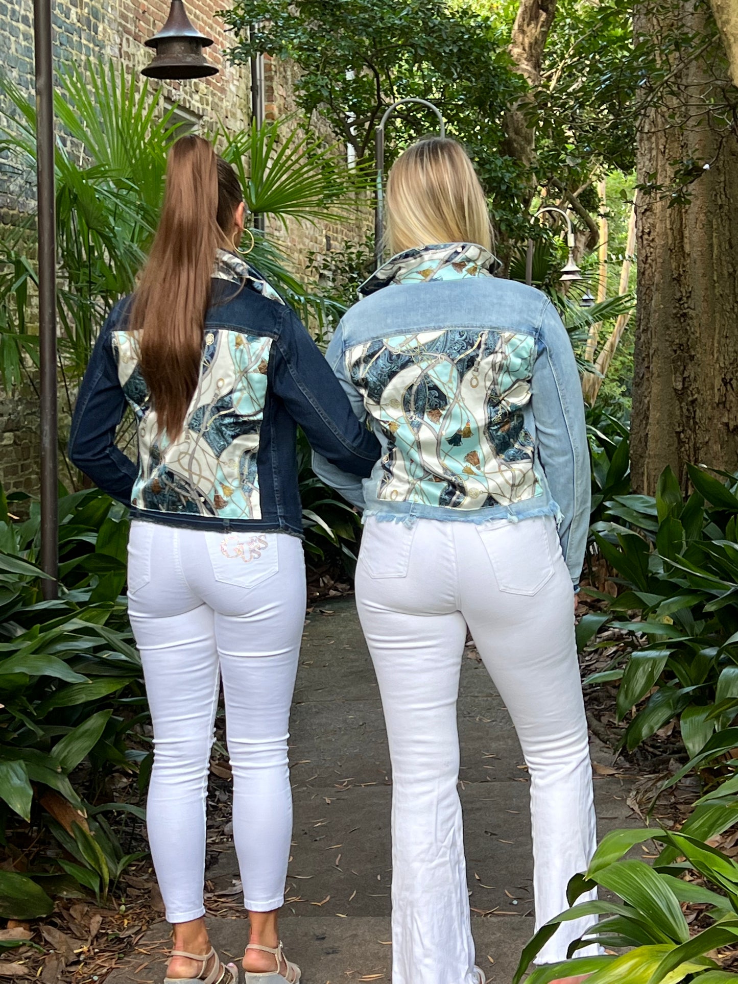 The Dark Denim Jacket / Navy Teal and Tassels - Stacy Bradley Design