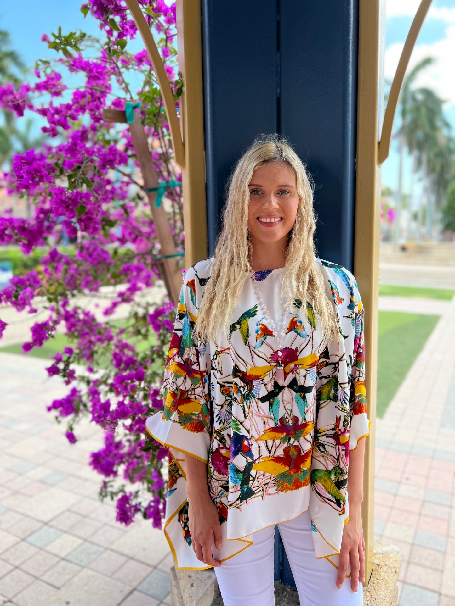 Tunic White with Fun Colors / wholesale - Stacy Bradley Design