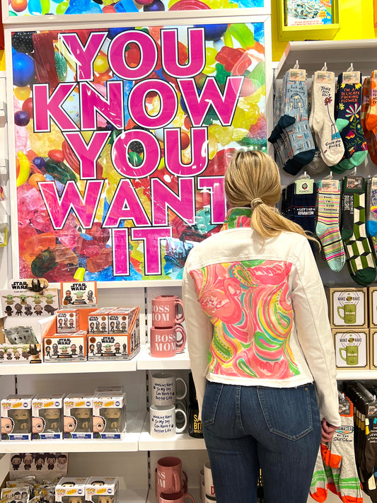 The White Demin Jacket / Brighten My Day / Wholesale - Stacy Bradley Design