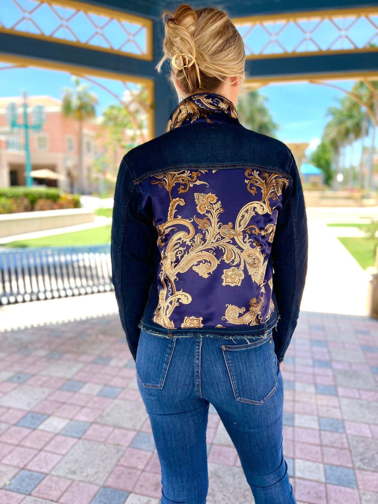 The Dark Denim Jacket / Classic Navy and Gold / Wholesale - Stacy Bradley Design