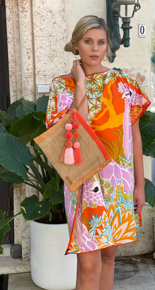 Caftan Pink Giraffe / Wholesale - Stacy Bradley Design