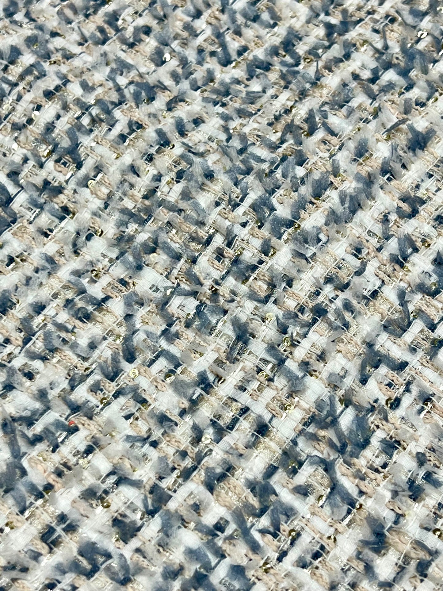 The White Denim Jacket / Blue tweed - Stacy Bradley Design