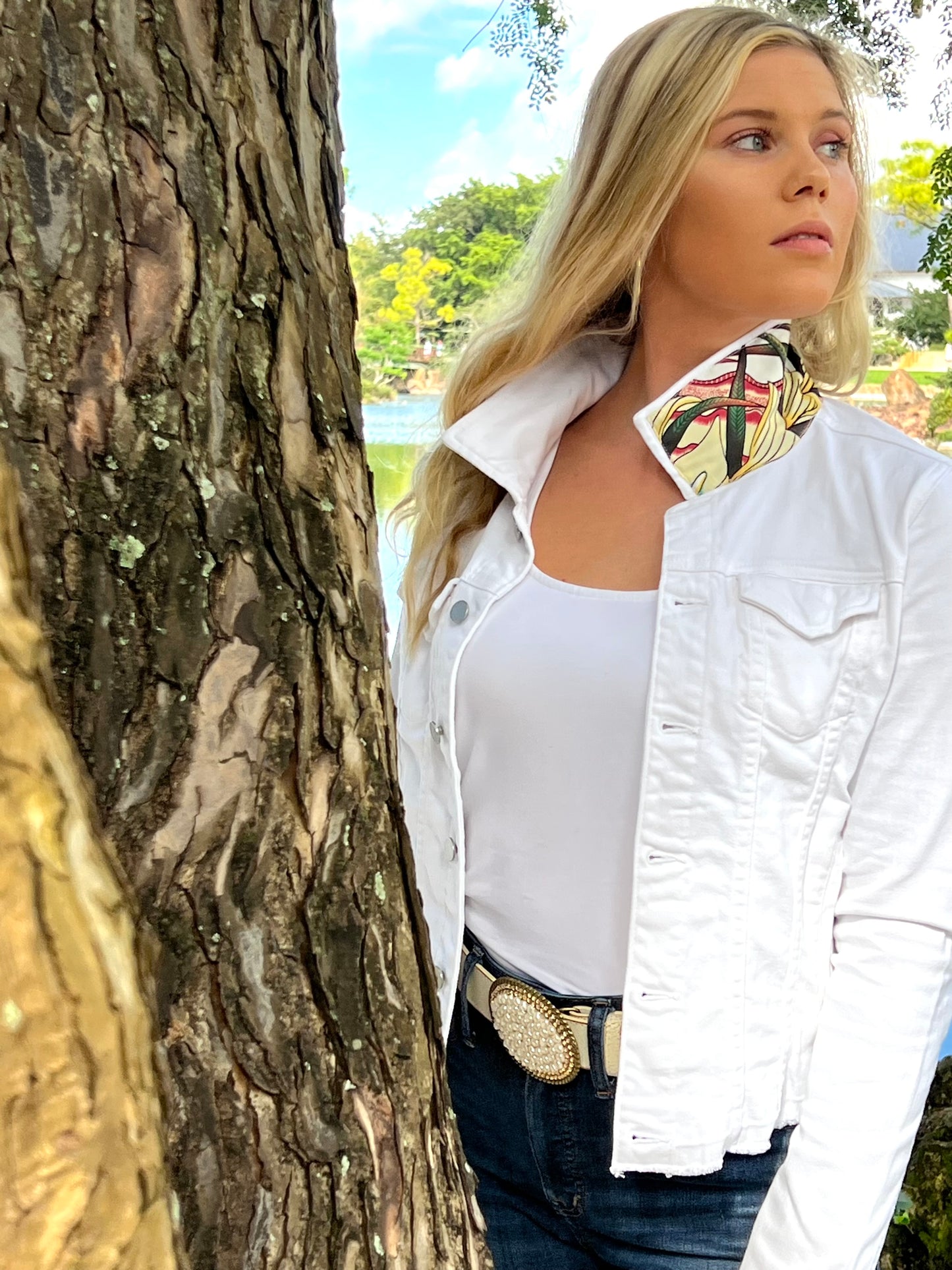 The White Denim Jacket / White Elephant - Stacy Bradley Design