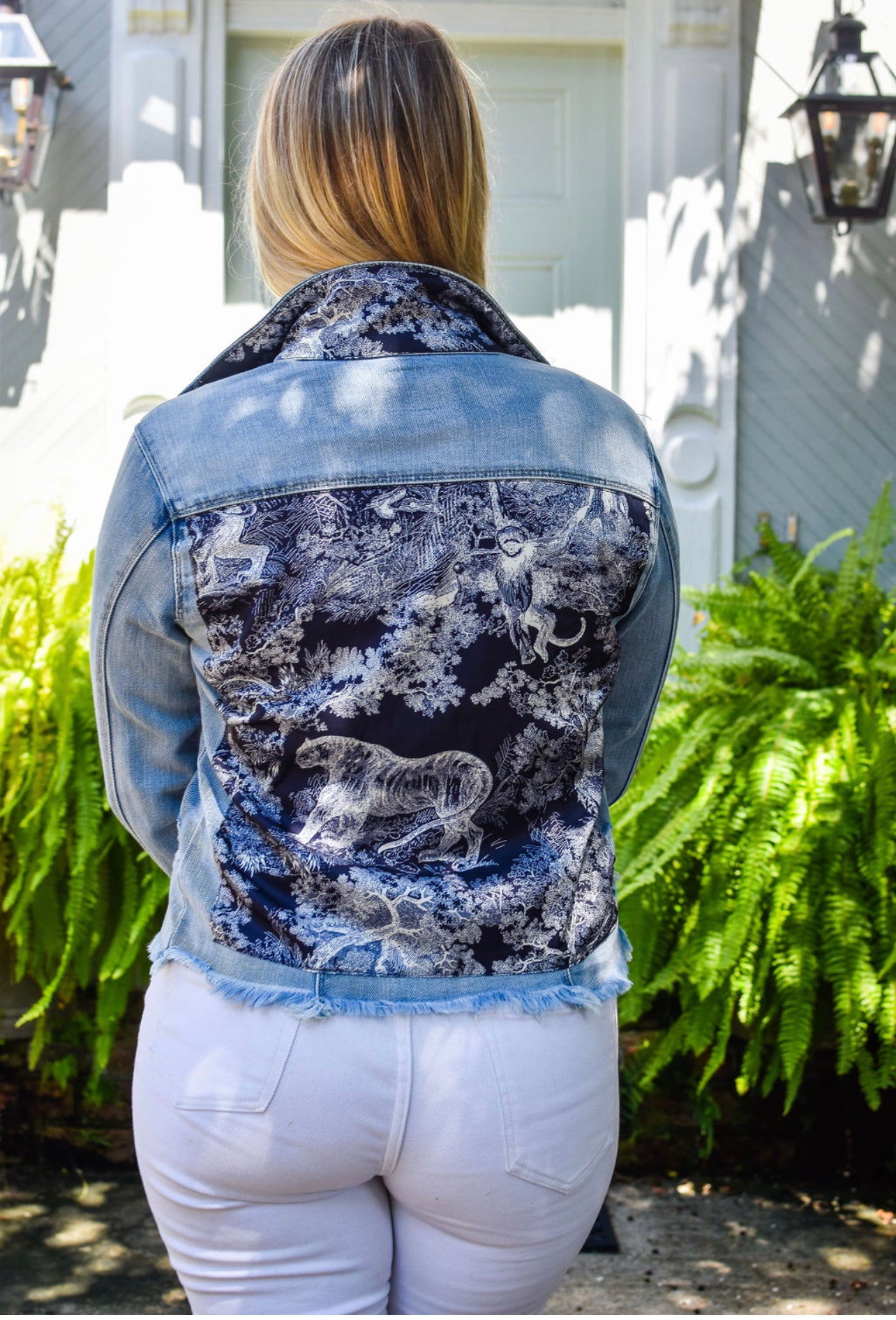 The Light Denim Jacket / Navy Toile - Stacy Bradley Design