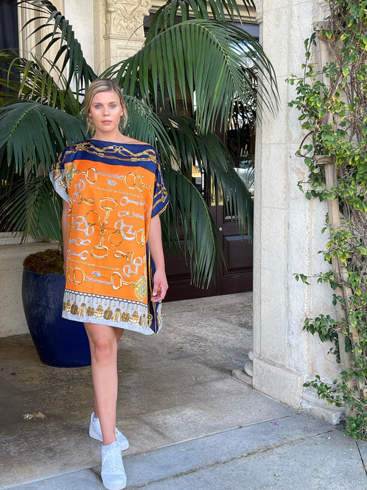 Caftan Orange and Blue Bit / Wholesale - Stacy Bradley Design