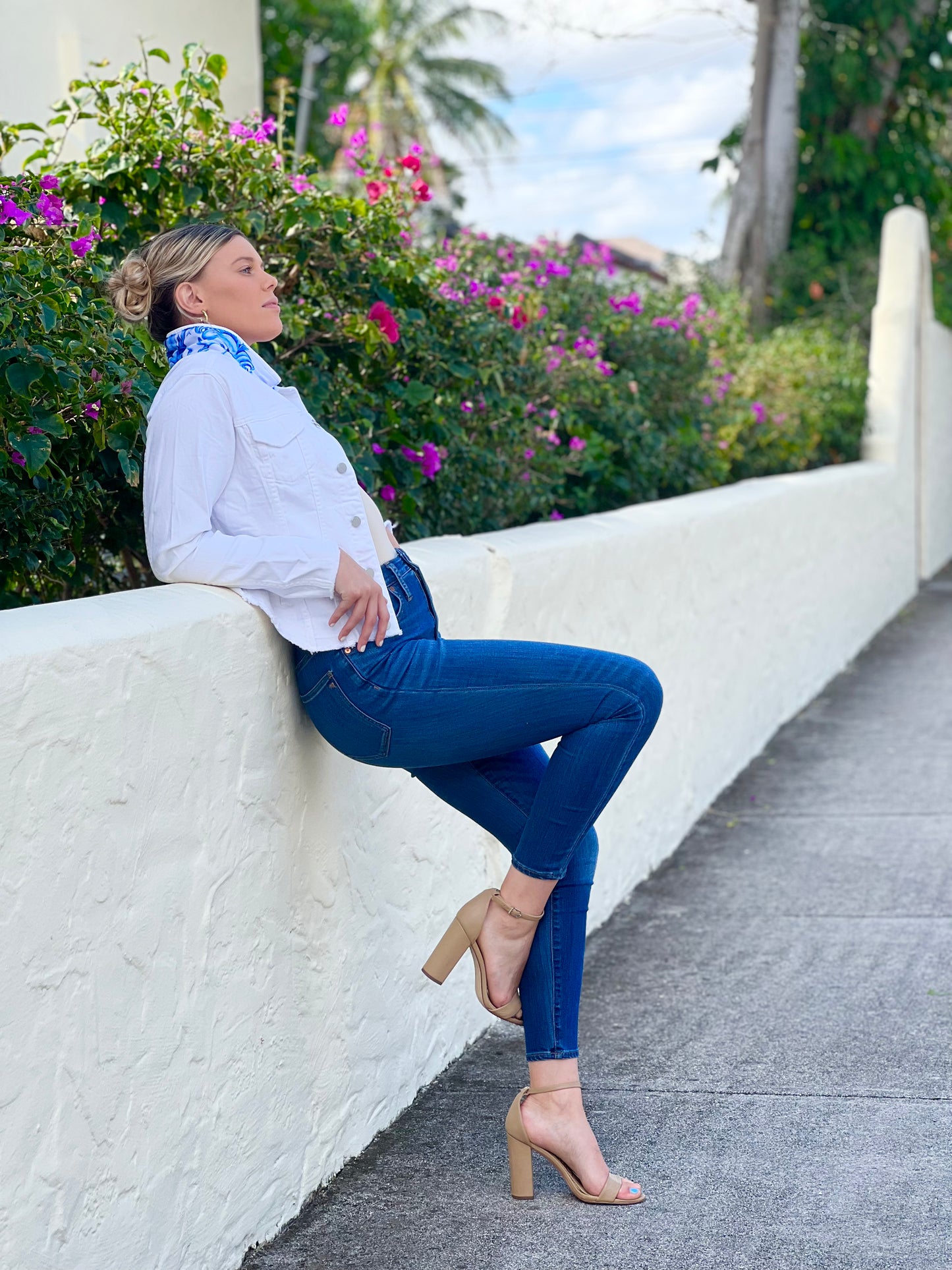 The White Denim Jacket / Colors of the Sky - Stacy Bradley Design