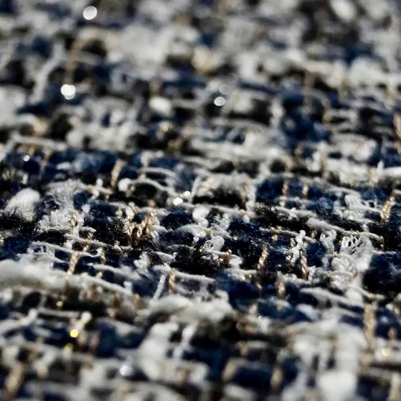 The White Denim Jacket / Tweed Navy and White - Stacy Bradley Design