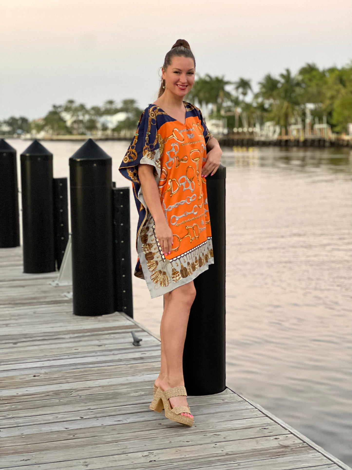 Caftan Orange and Blue Bit / Wholesale - Stacy Bradley Design