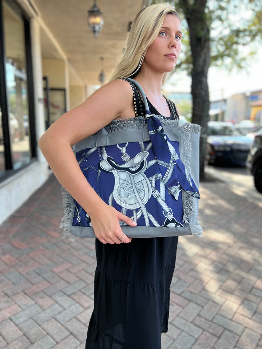 Tote Bag / Silver Equestian - Stacy Bradley Design