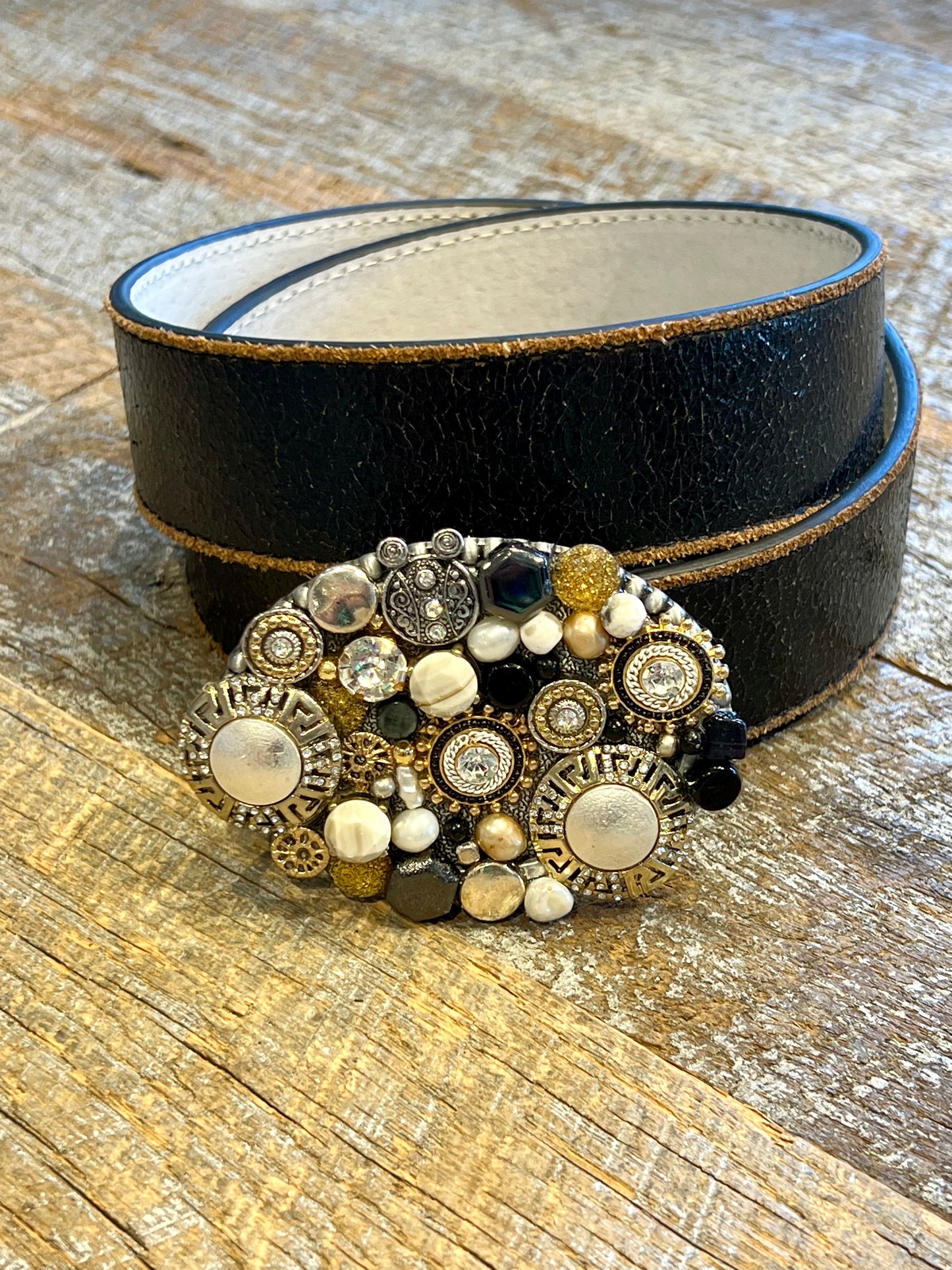 Belt Buckle / Mosaic Neutrals Eclectic - Stacy Bradley Design