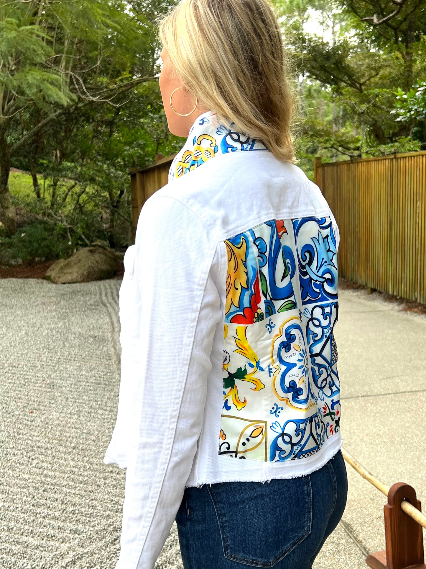 The White Denim Jacket / French Blues / Wholesale - Stacy Bradley Design
