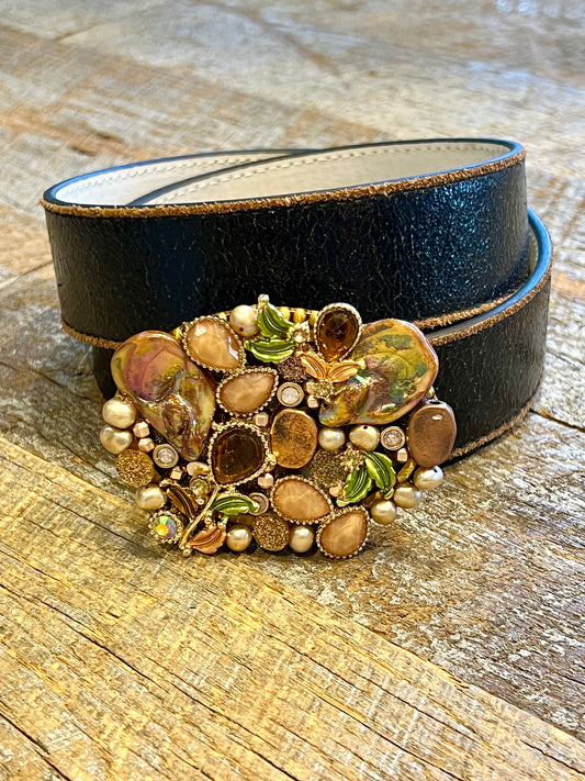 Belt Buckle / Mosaic Beautiful Fall Colors - Stacy Bradley Design
