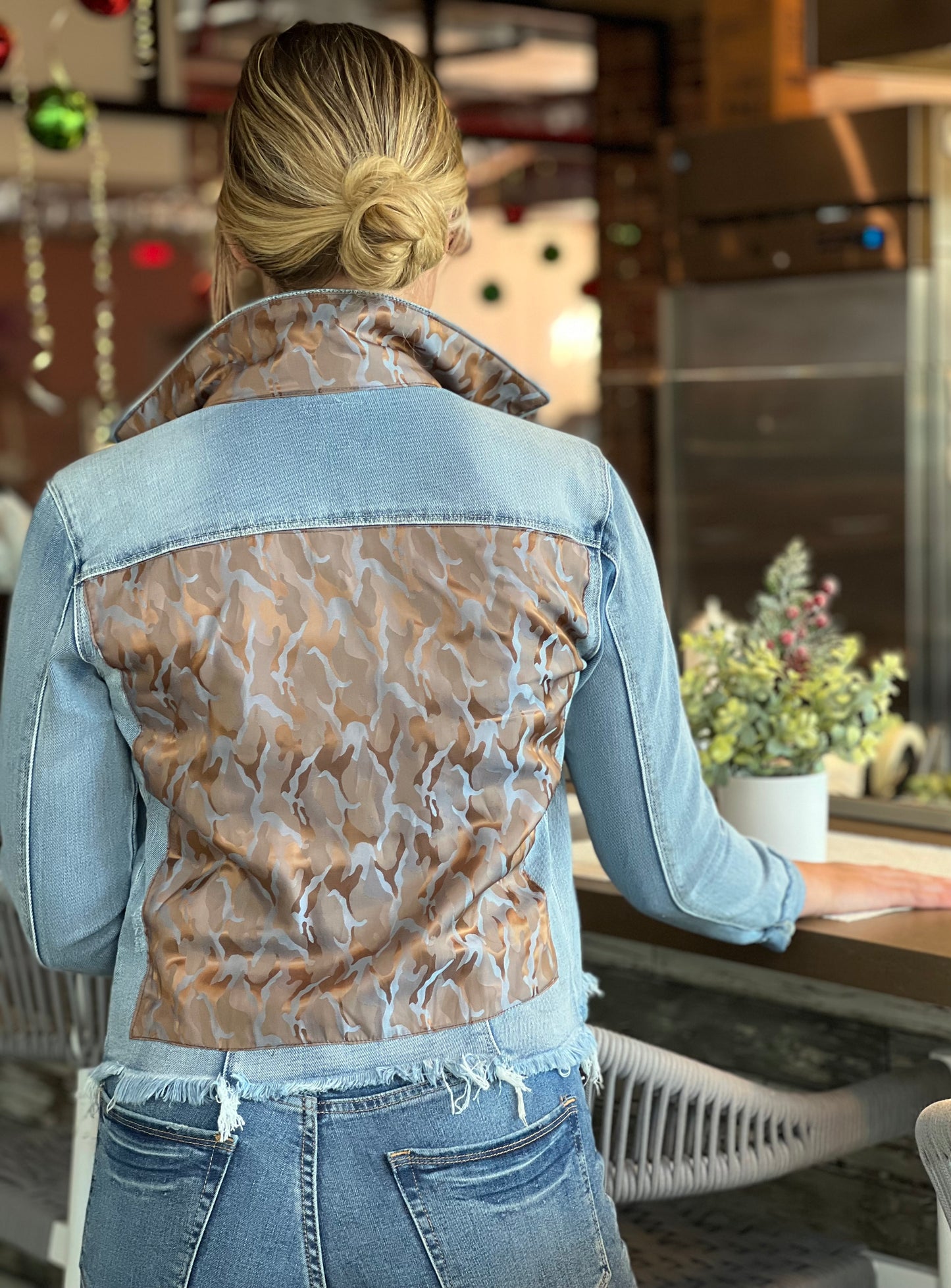 The Light Denim Jacket / Change Up Camo - Stacy Bradley Design