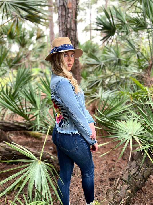 The Light Denim Jacket / Navy Tiger / Wholesale - Stacy Bradley Design