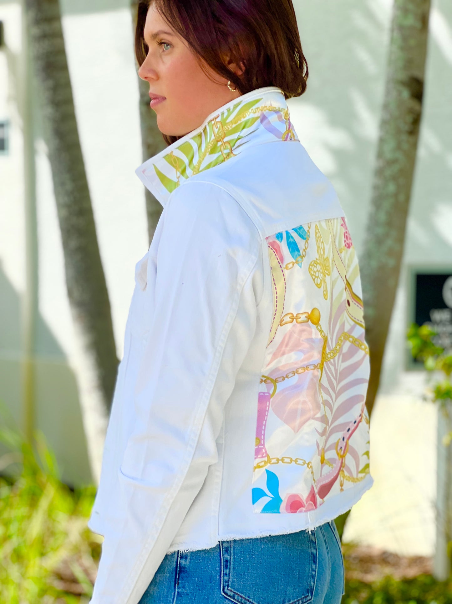 The White Denim Jacket / Cool Summer Nights - Stacy Bradley Design