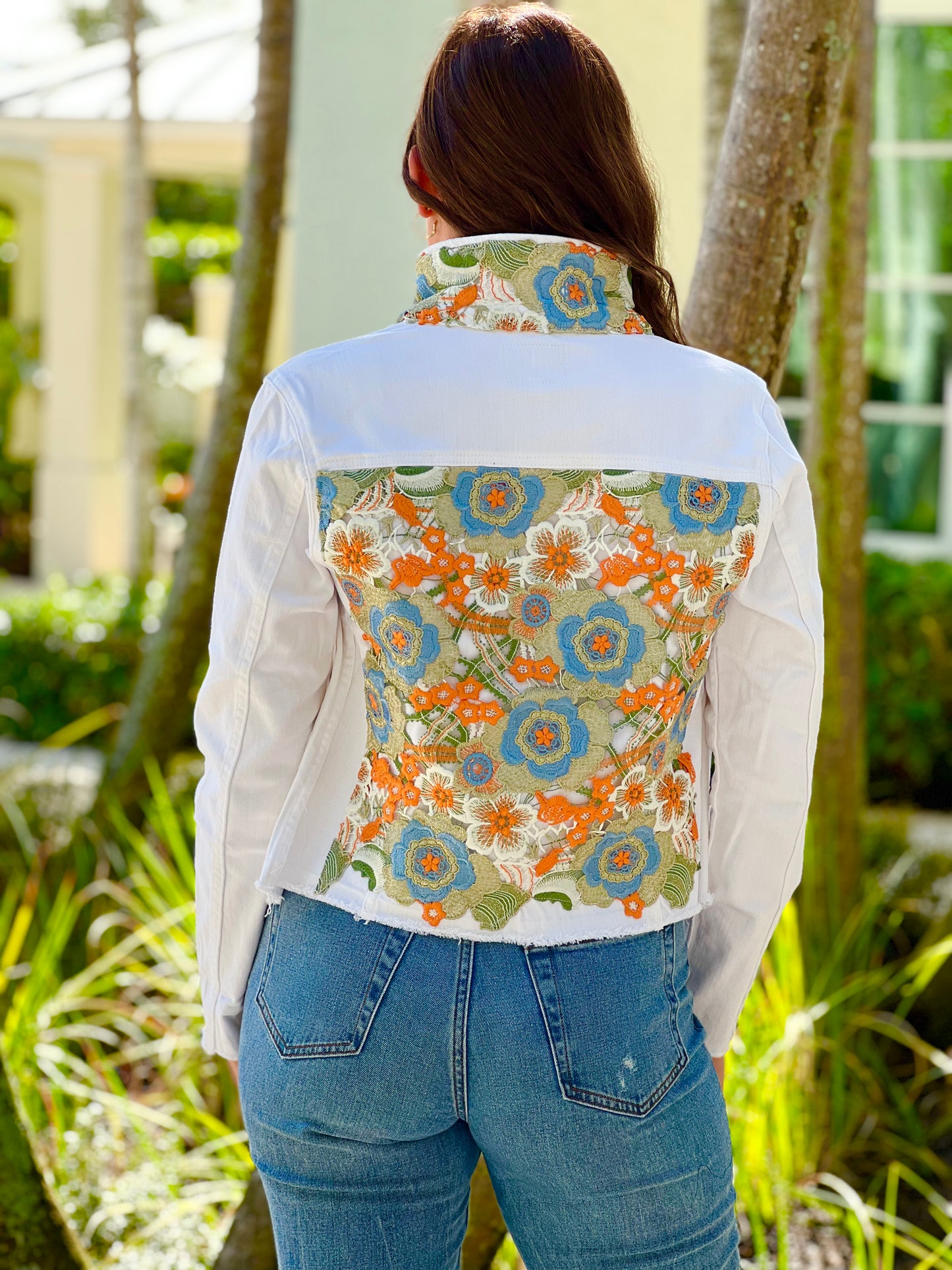 The White Denim Jacket / Lavish Lace - Stacy Bradley Design