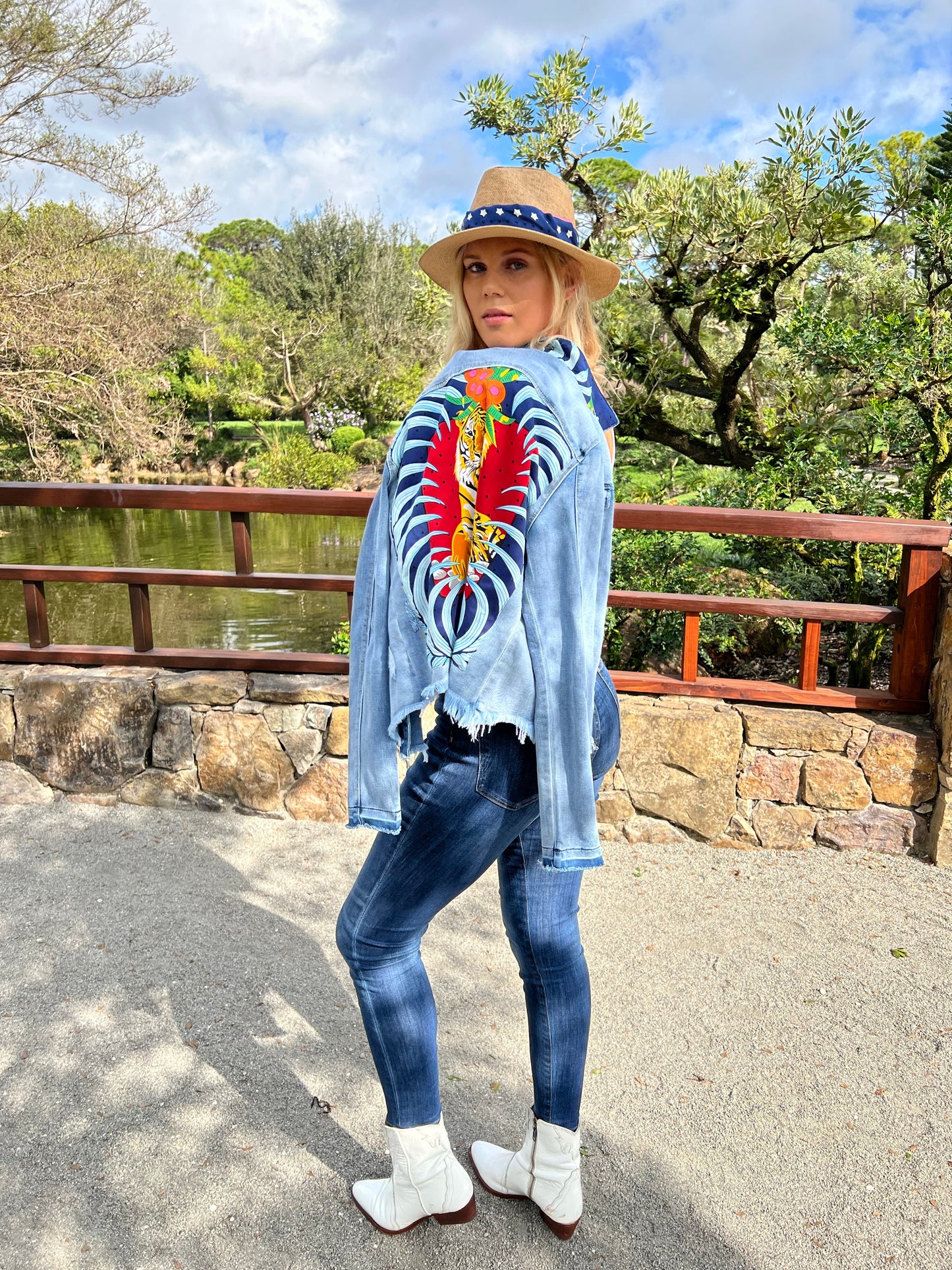The Light Denim Jacket / Navy Tiger / Wholesale - Stacy Bradley Design