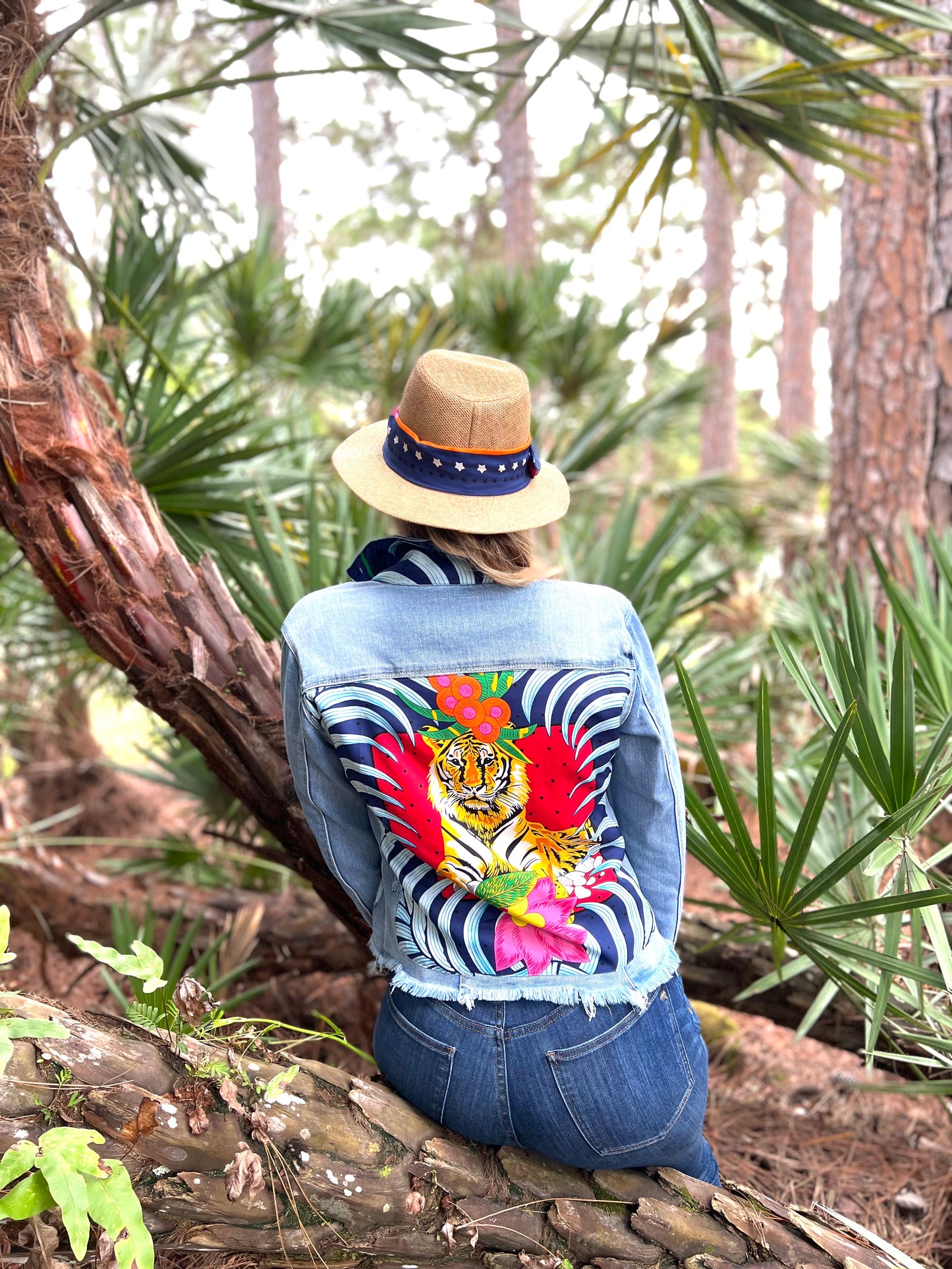 The Light Denim Jacket / Navy Tiger / Wholesale - Stacy Bradley Design