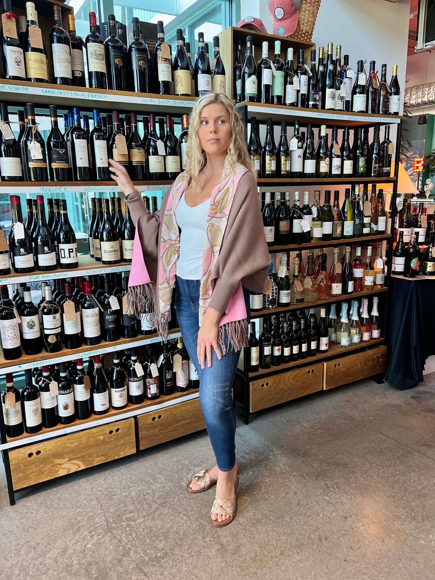 Cozy Sweater Wrap / Pink Makes me Happy / Wholesale - Stacy Bradley Design