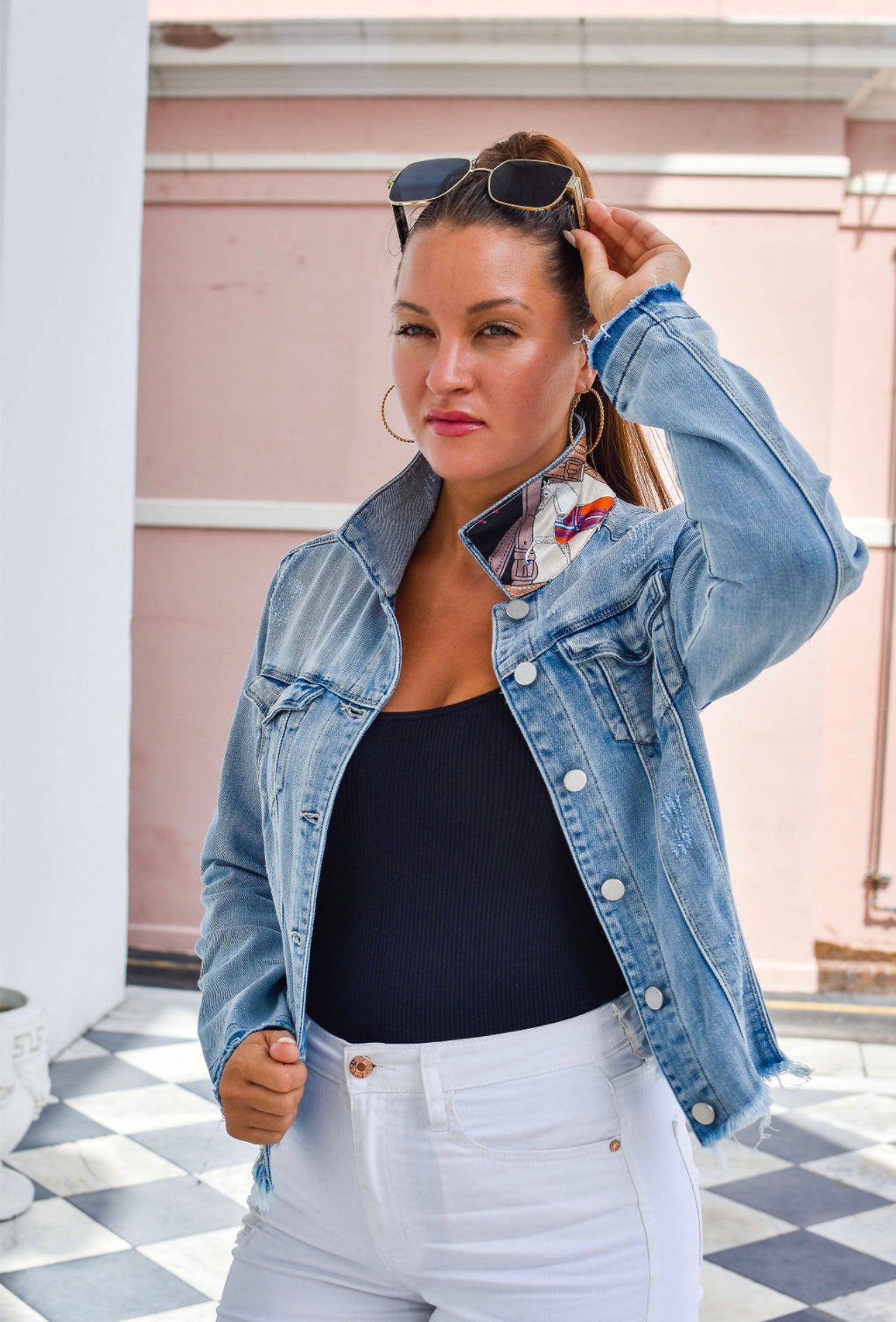 The Light Denim Jacket / Designer Horse with Straps /Wholesale - Stacy Bradley Design