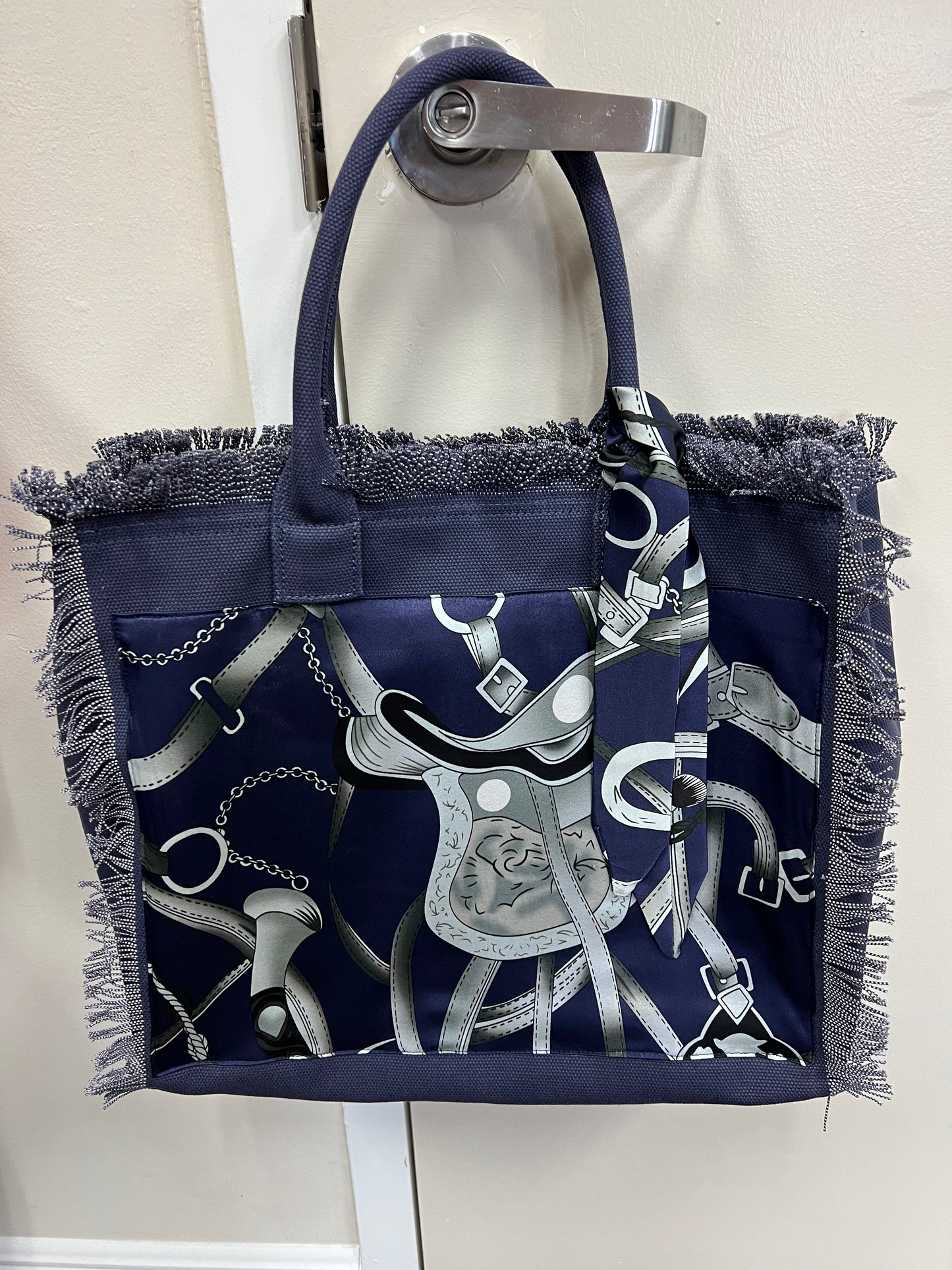 Tote Bag / Navy / Navy Equestrian - Stacy Bradley Design