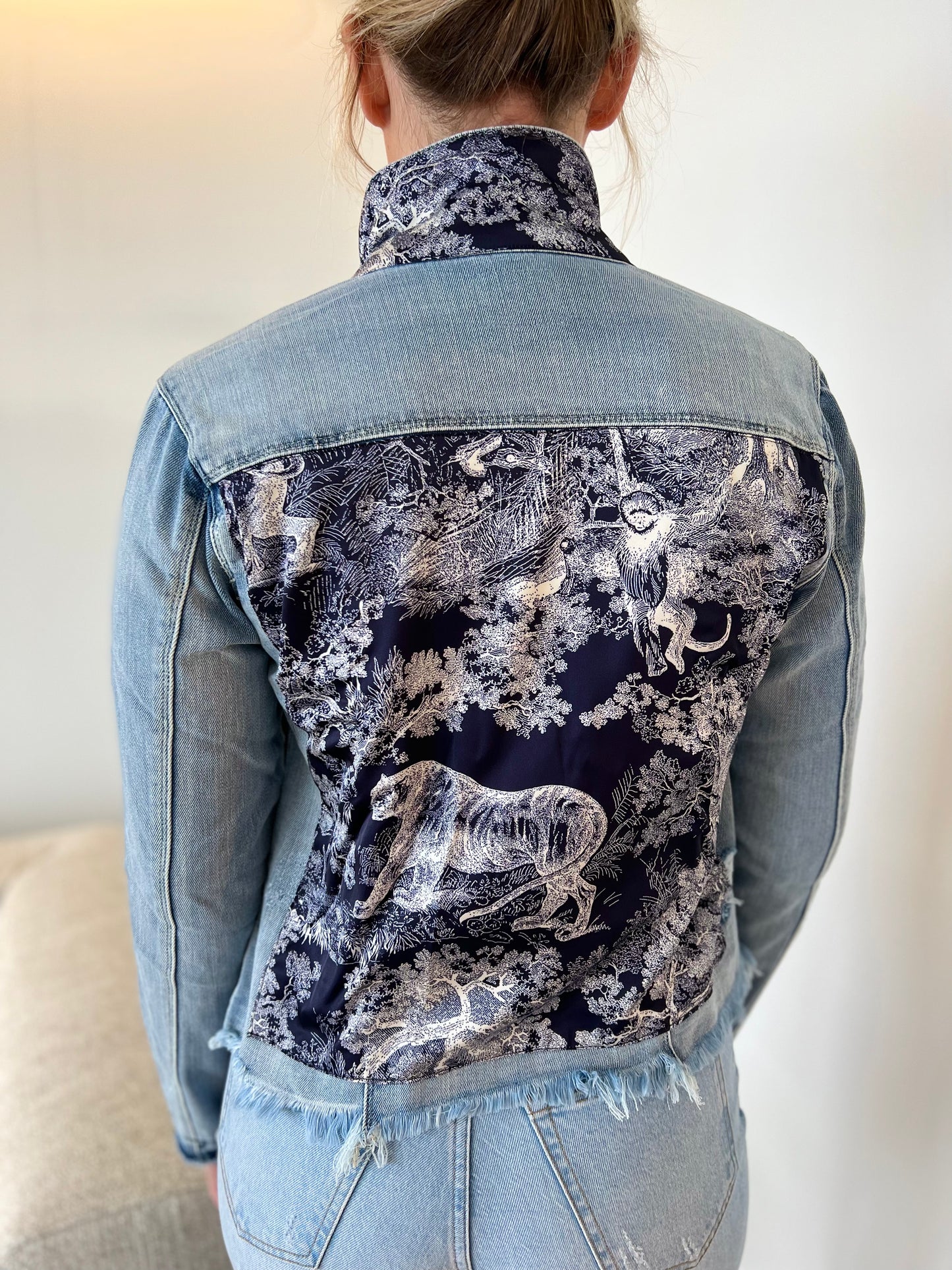 The Light Denim Jacket / Navy Toile - Stacy Bradley Design