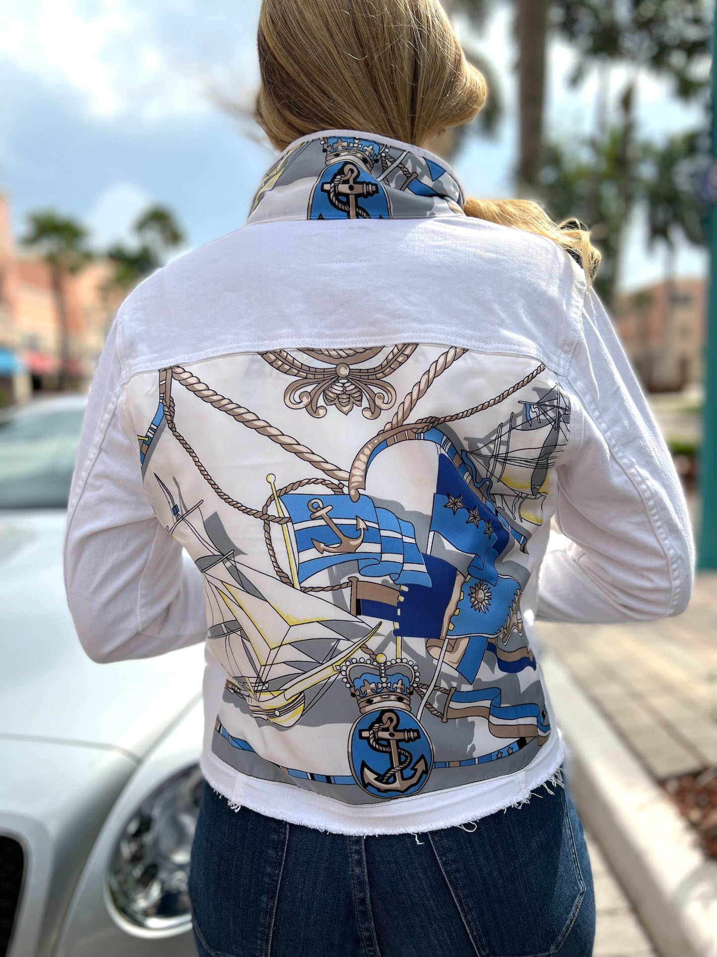 The White Demin Jacket / My Anchor / Wholesale - Stacy Bradley Design