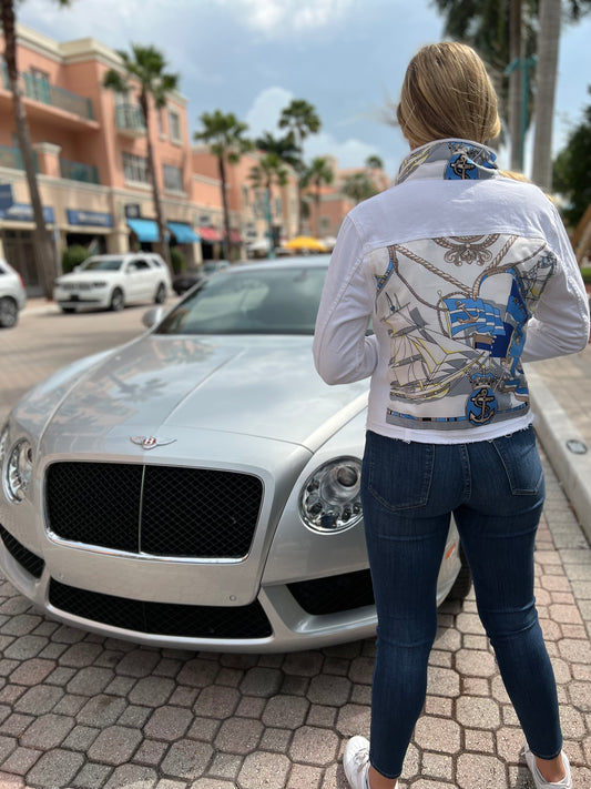 The White Demin Jacket / My Anchor / Wholesale - Stacy Bradley Design
