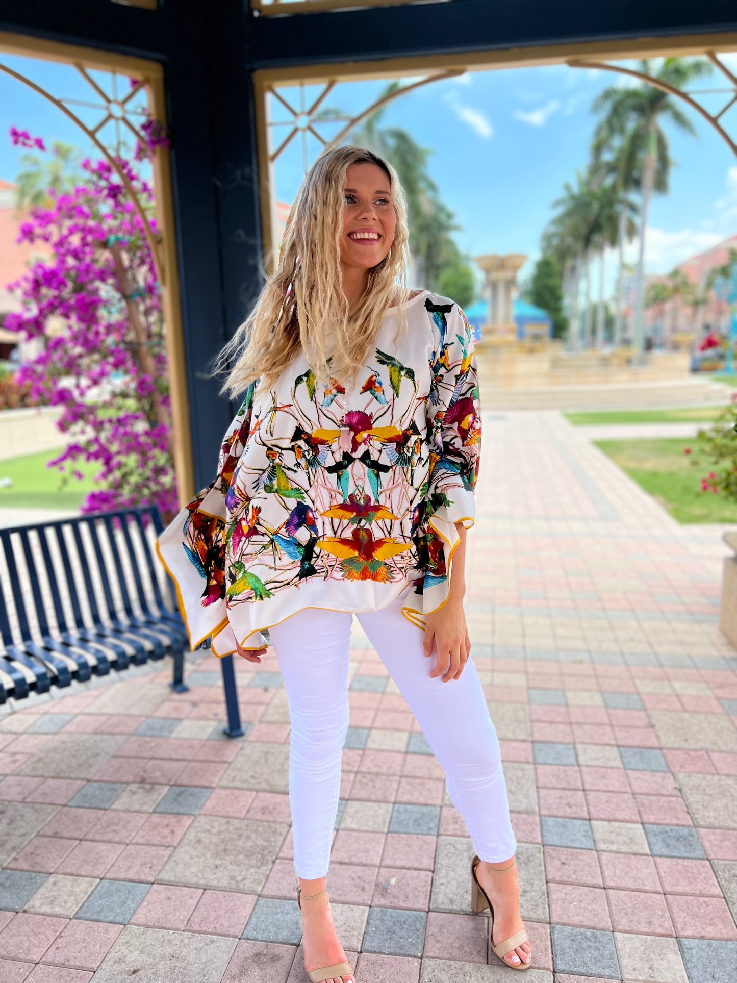 Tunic White with Fun Colors / wholesale - Stacy Bradley Design