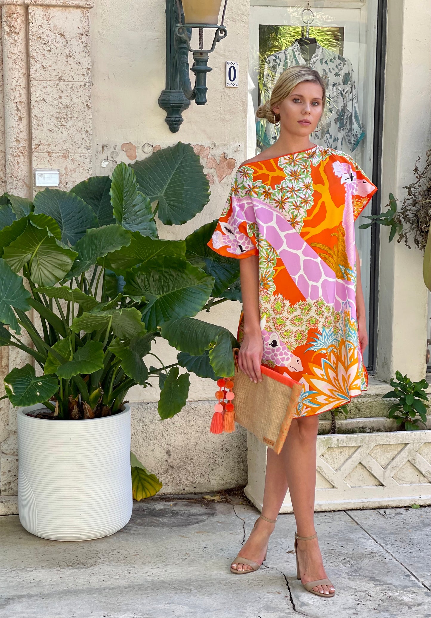 Caftan Pink Giraffe / Wholesale - Stacy Bradley Design