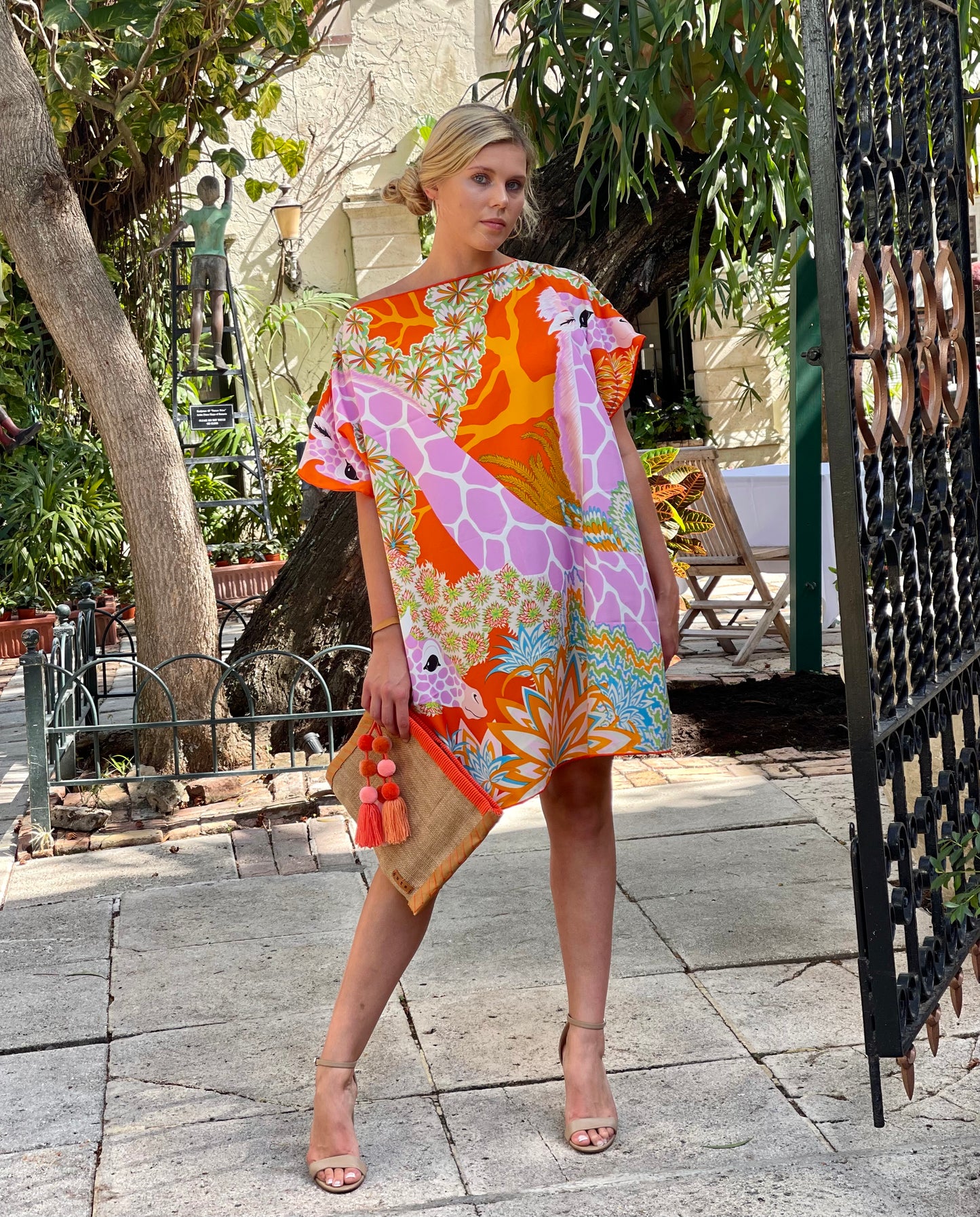 Caftan Pink Giraffe / Wholesale - Stacy Bradley Design