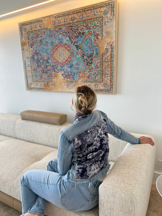 The Light Denim Jacket / Navy Toile - Stacy Bradley Design