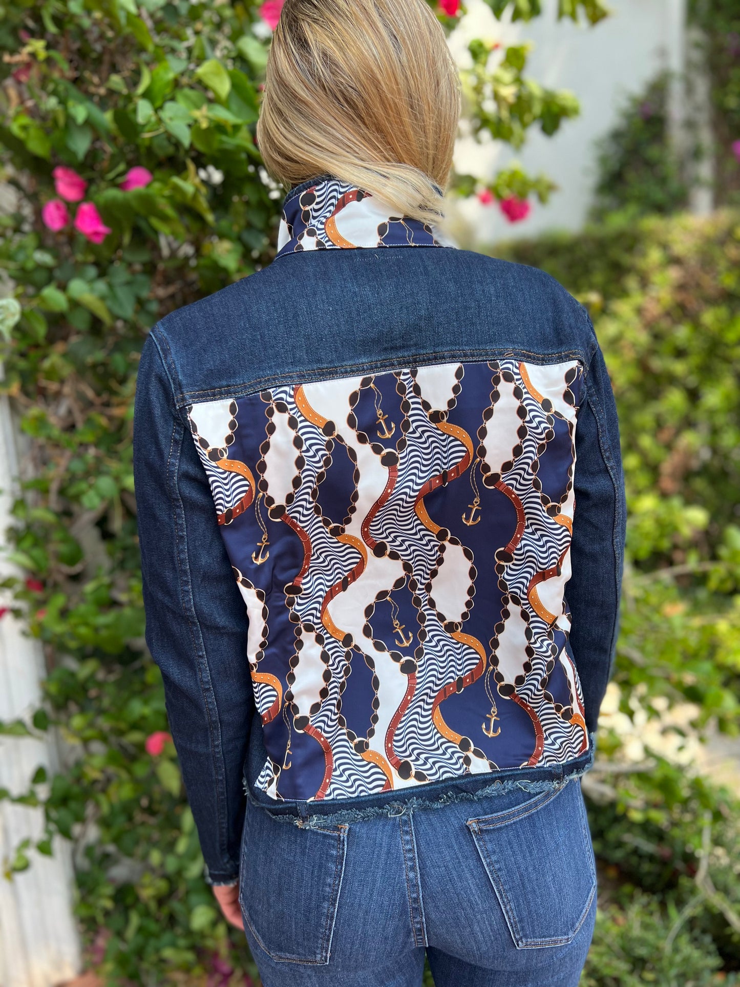 The Dark Denim Jacket / Navy Anchor / Wholesale - Stacy Bradley Design