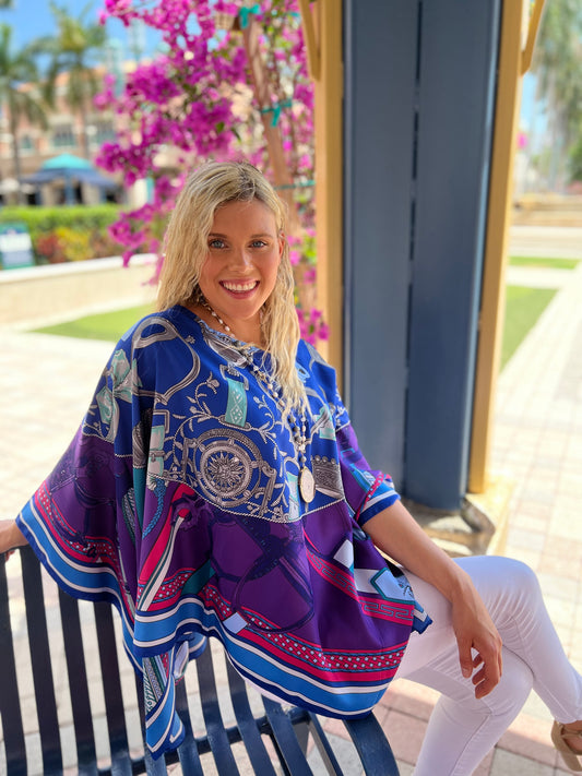 Tunic Purple and Blue/ Wholesale - Stacy Bradley Design