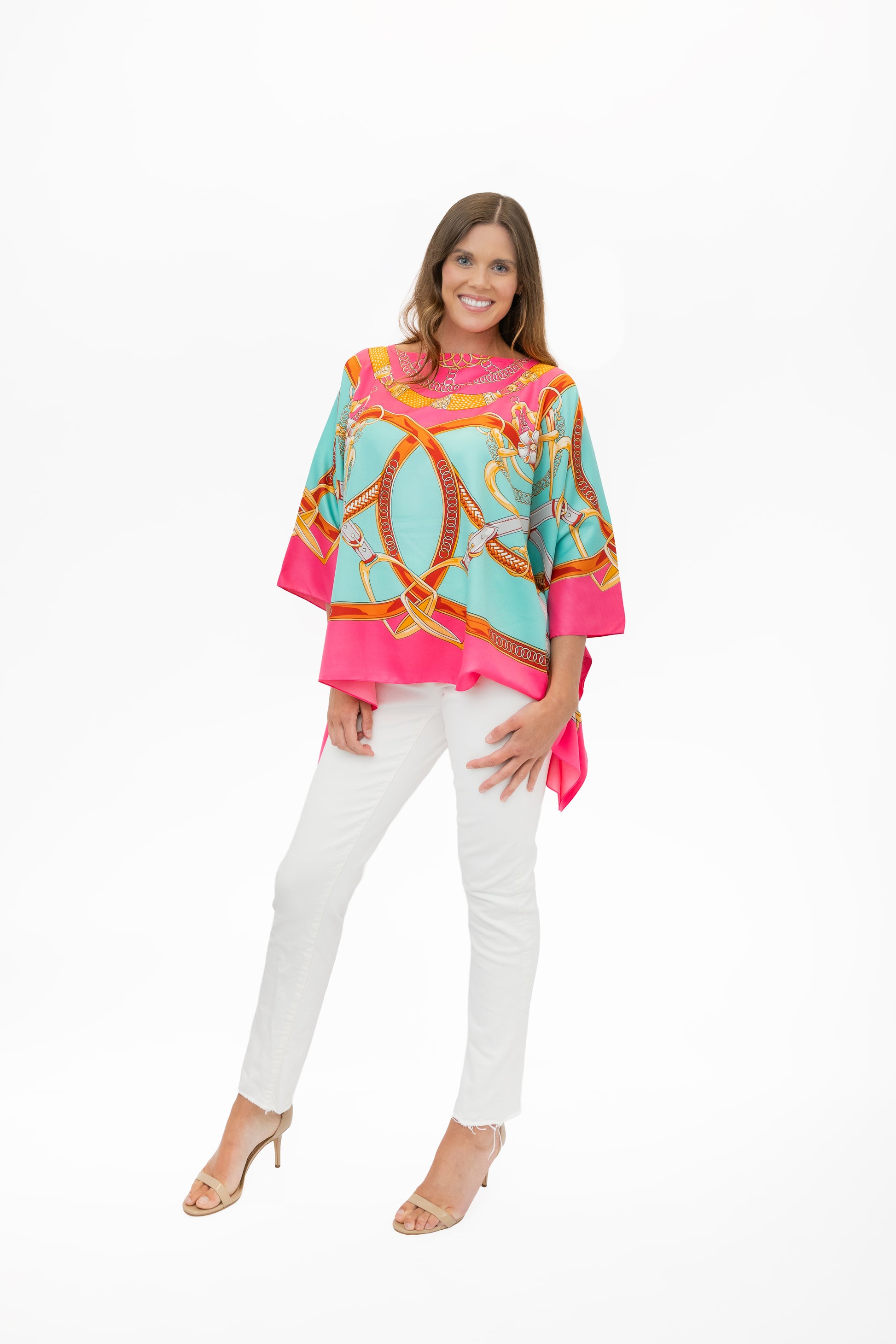 Tunic Pink/Turquoise Stirrup - Stacy Bradley Design