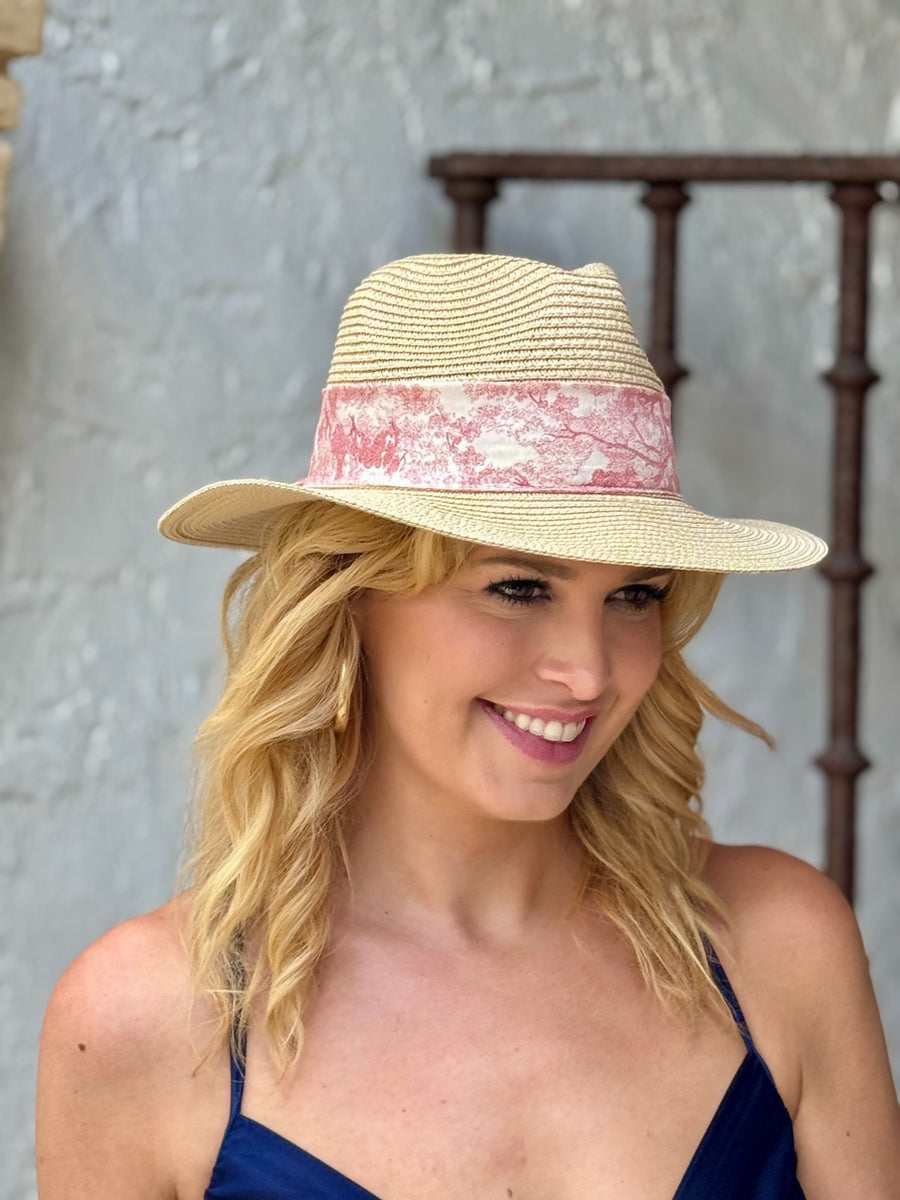 Hat / Pink Toile - Stacy Bradley Design