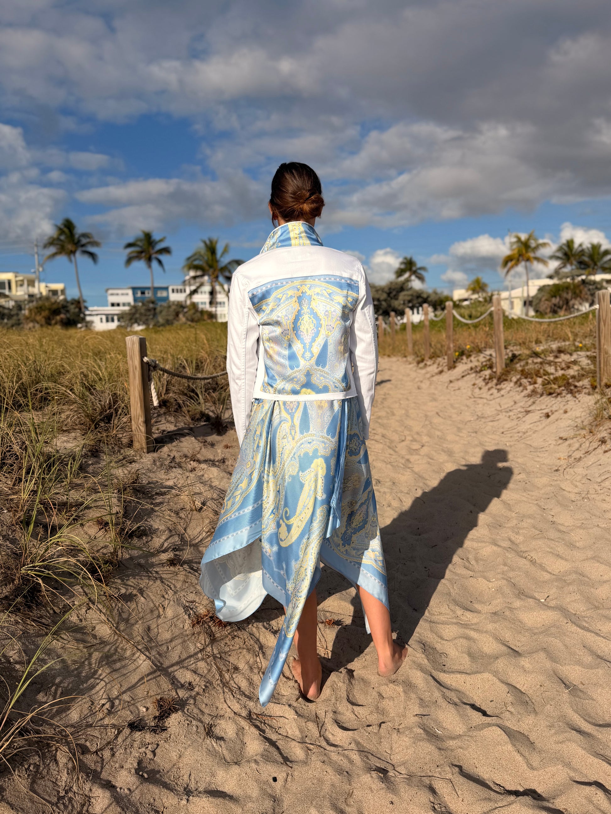 serenity silk dress Petra White cowl-neck maxi gown in Silk Satin
