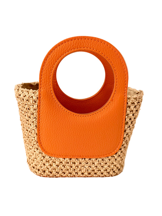 Purse / Turin Crossbody Italian Leather / Orange