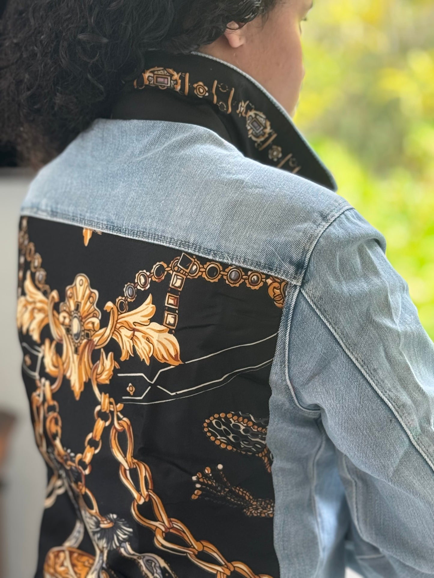 The Light Denim Jacket / Black and Gold / Wholesale - Stacy Bradley Design