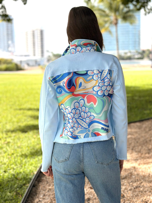 The Nantucket Blue Denim Jacket / Aqua Mirage