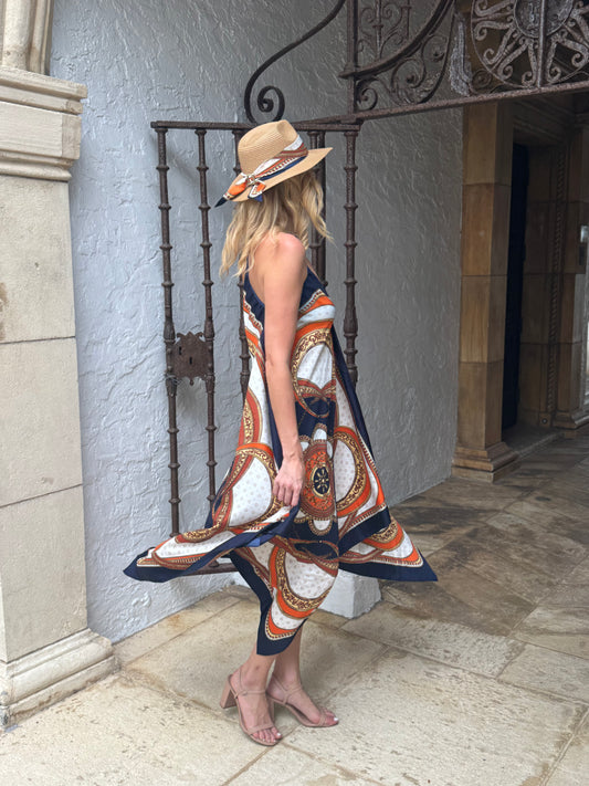 Silk Dress / Navy Elegance - Stacy Bradley Design