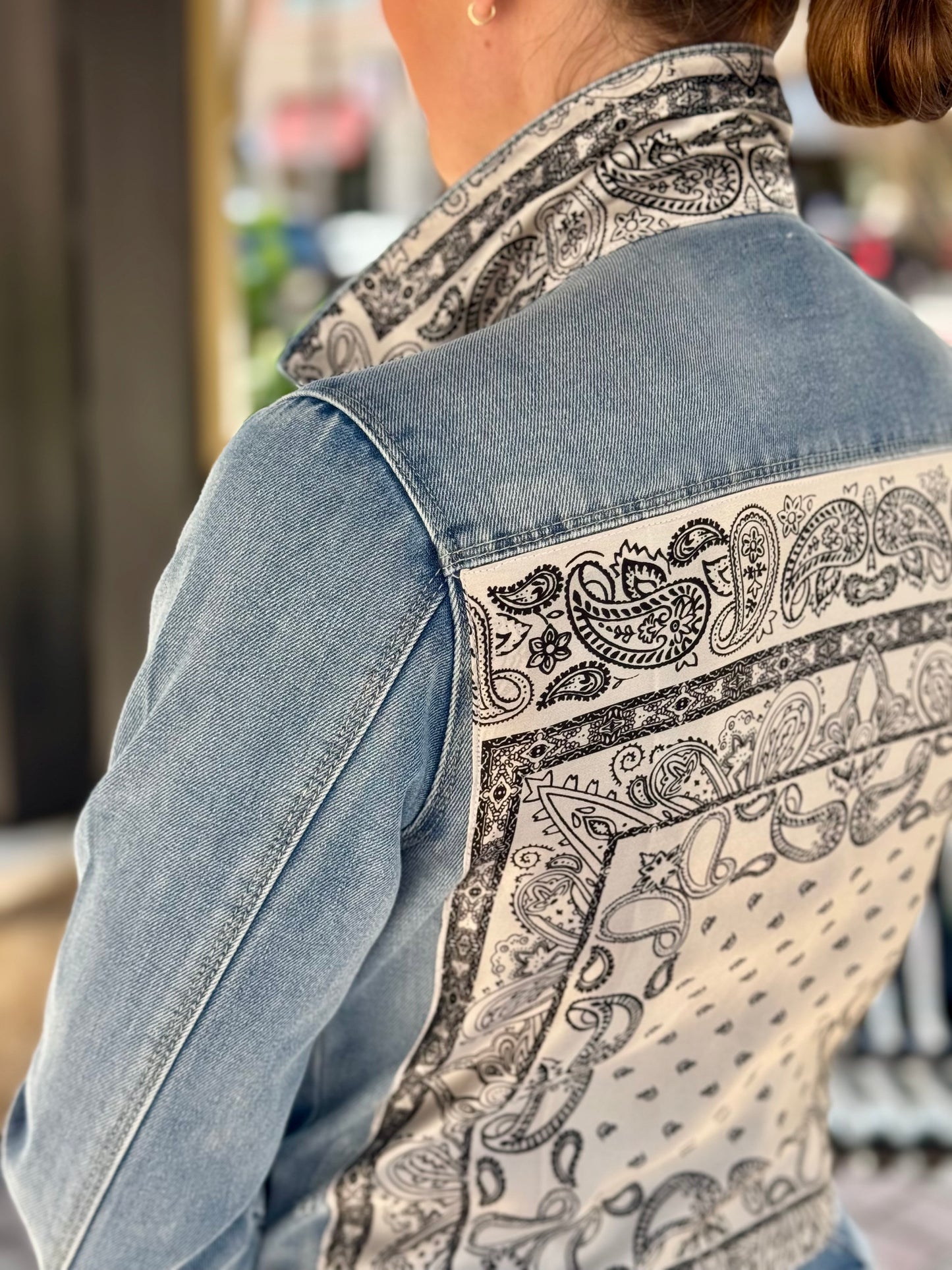The Light Denim Jacket / Western White